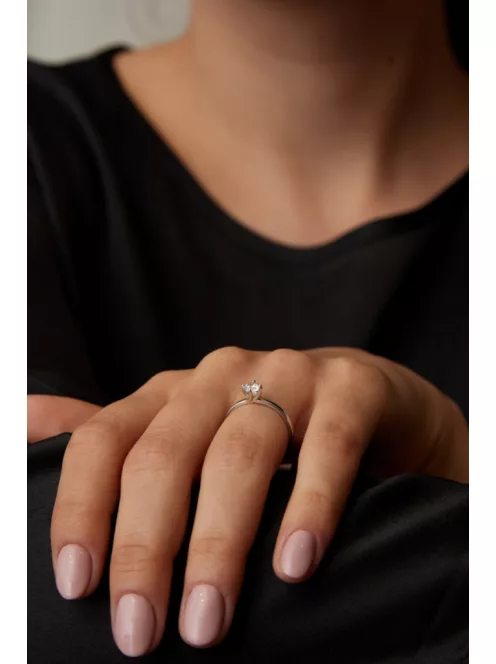 Gyűrűguru eljegyzési gyűrű 0.2ct szintetikus gyémánttal OLG 103 