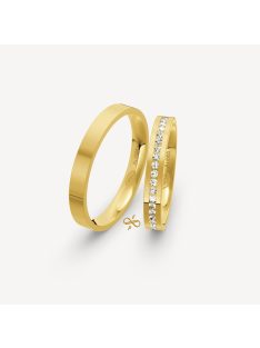   Arany karikagyűrű pár Classic PR7-3MMKgys körben gyémánttal sárga arany