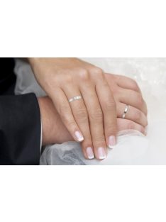   Arany karikagyűrű pár Classic PR7-3MMgyf gyémánttal fehér arany