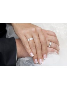   Arany karikagyűrű pár Classic PR7-6MMgyf  gyémánttal fehér arany