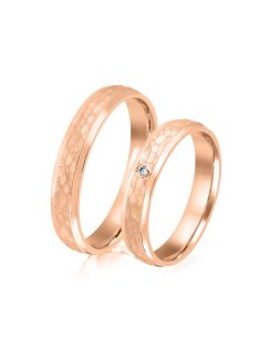   Arany karikagyűrű pár alm-14031-kbkrc cirkóniával rozé arany