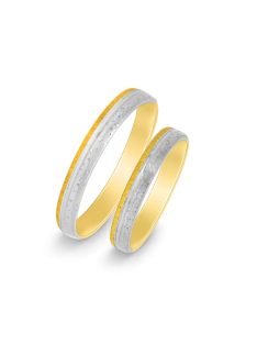 Arany karikagyűrű pár c11480-esf sárga és fehér arany