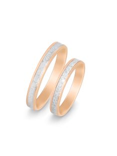 Arany karikagyűrű pár c11501rfr rozé és fehér arany